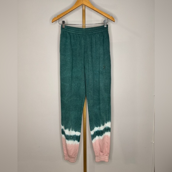PINK Victoria's Secret Pants - PINK Victoria's Secret Green and Pink Tie-Dye Joggers